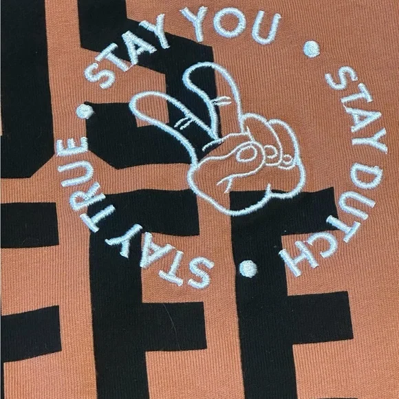 Dutch Bros Orange and Black Long Sleeve Tee Stay True Stay You Stay Dutch DB - Picture 7 of 9